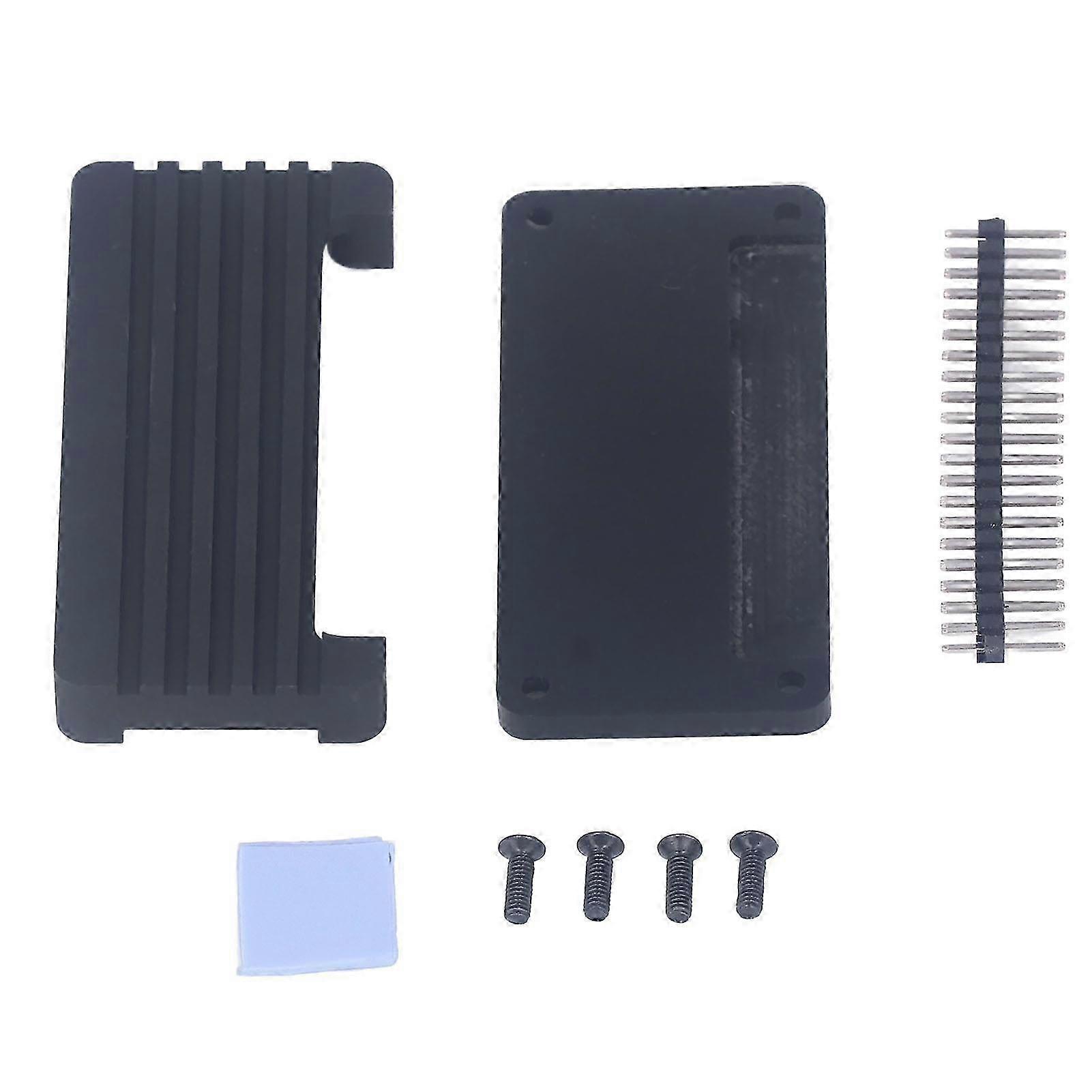 Aluminum Alloy Cooling Case with Acrylic Bottom Shell for Straight Pin Header Raspberry Pi