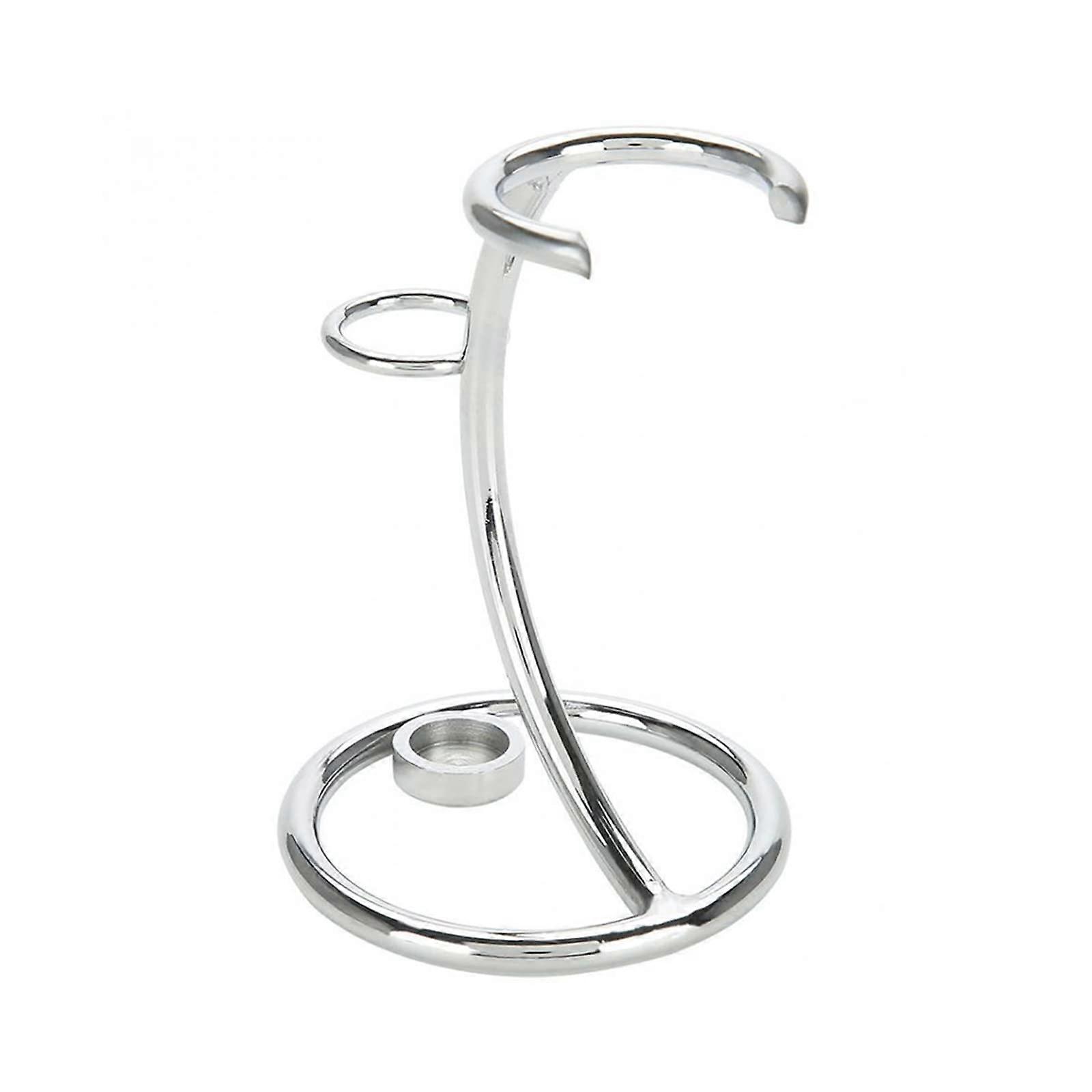 Metal Shaving Brush Stand for Shaving Brush and Razor – 2in1 Curved Design Shaving Holder, Gift Idea for Men with Classic Razors.