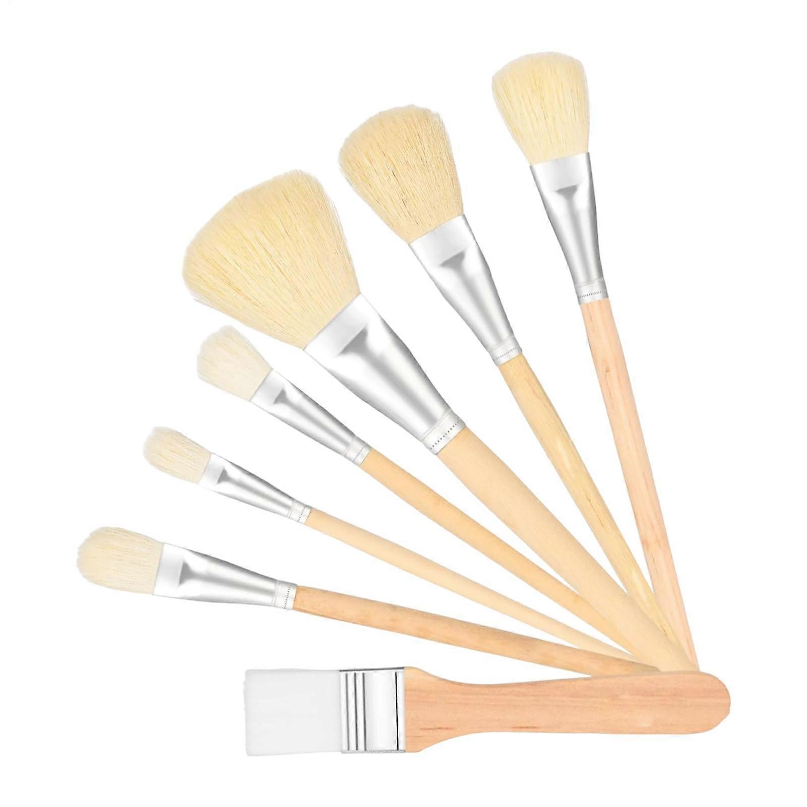 Brush Set for Acrylic Painting, 7 Gilding Fan Design Brushes, Large Multi-Function Artist Tools, 7.87 x 1.18 x 3.94 Inches