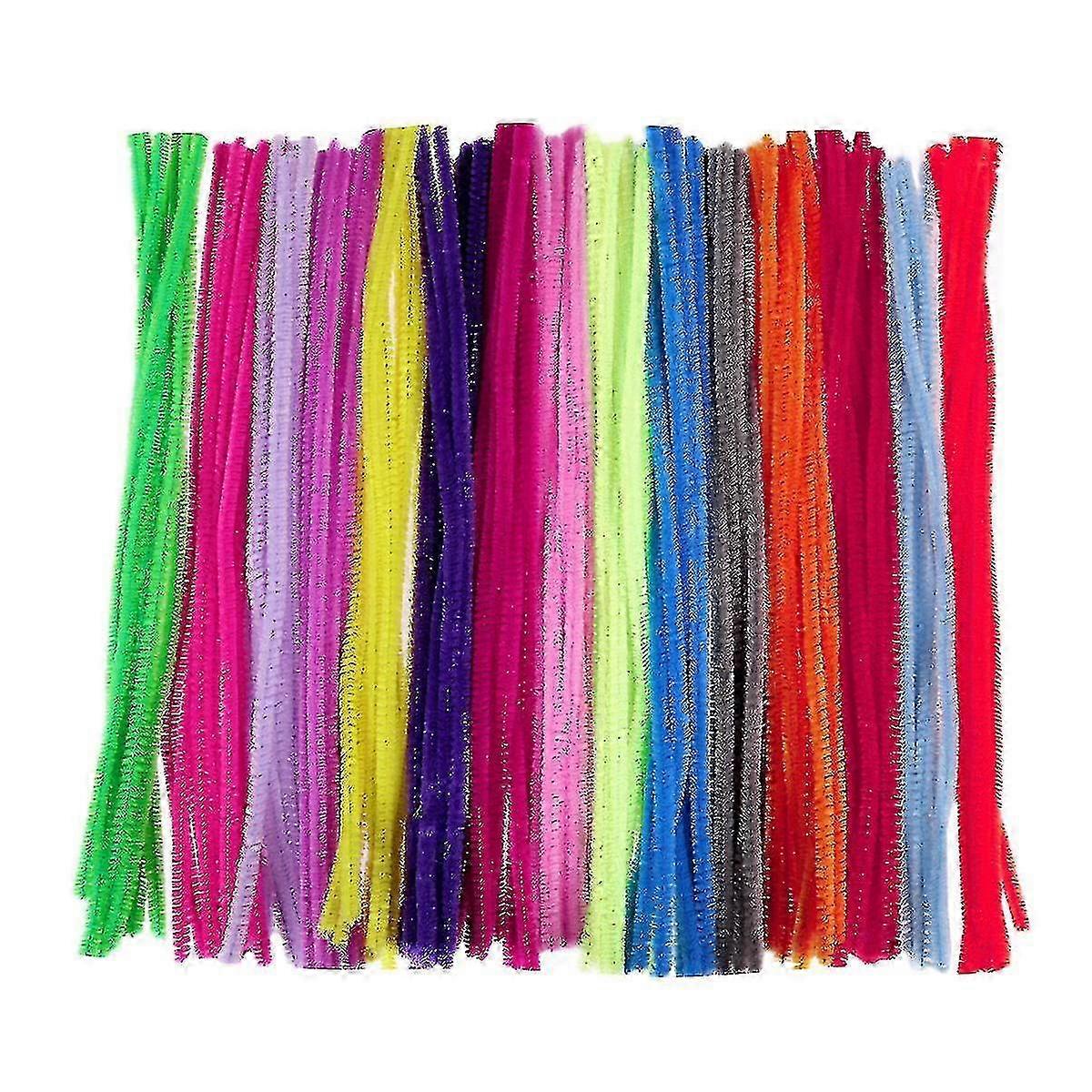 Colored Chenille Pipe Cleaners - Green Craft Pipe Cleaners