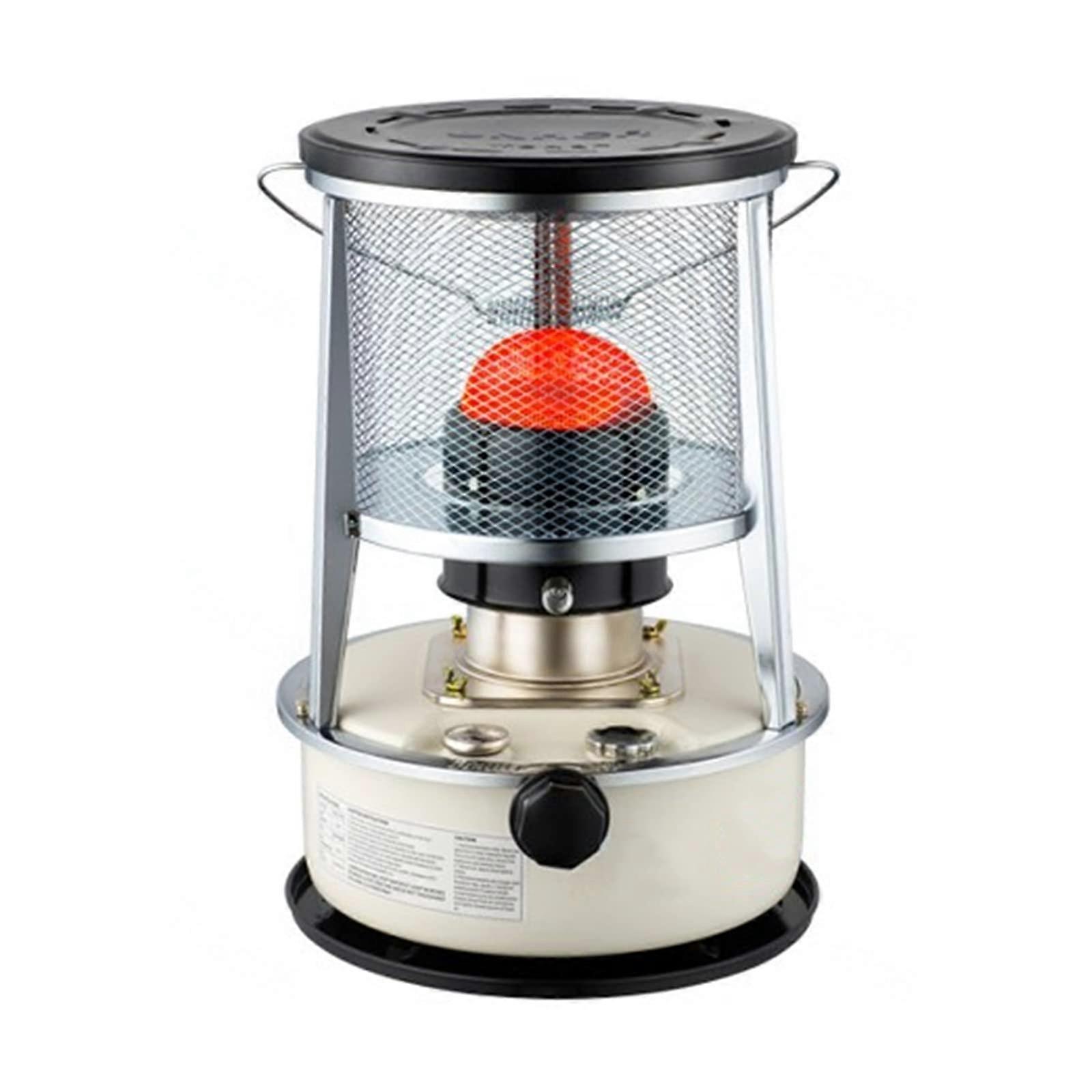 Kerosene Stove 6L, Portable Efficient Oil Cooker, Camping Patio Tent Heater, Indoor Outdoor Heating, White 32.5x32.5x47cm