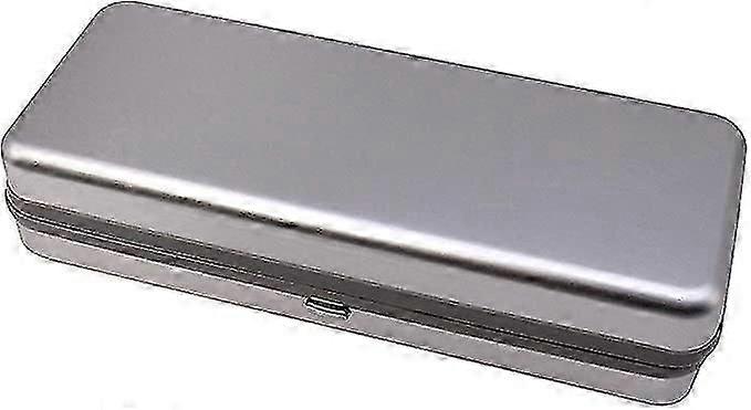 Modne aluminiowe etui na okulary, srebrne., duże