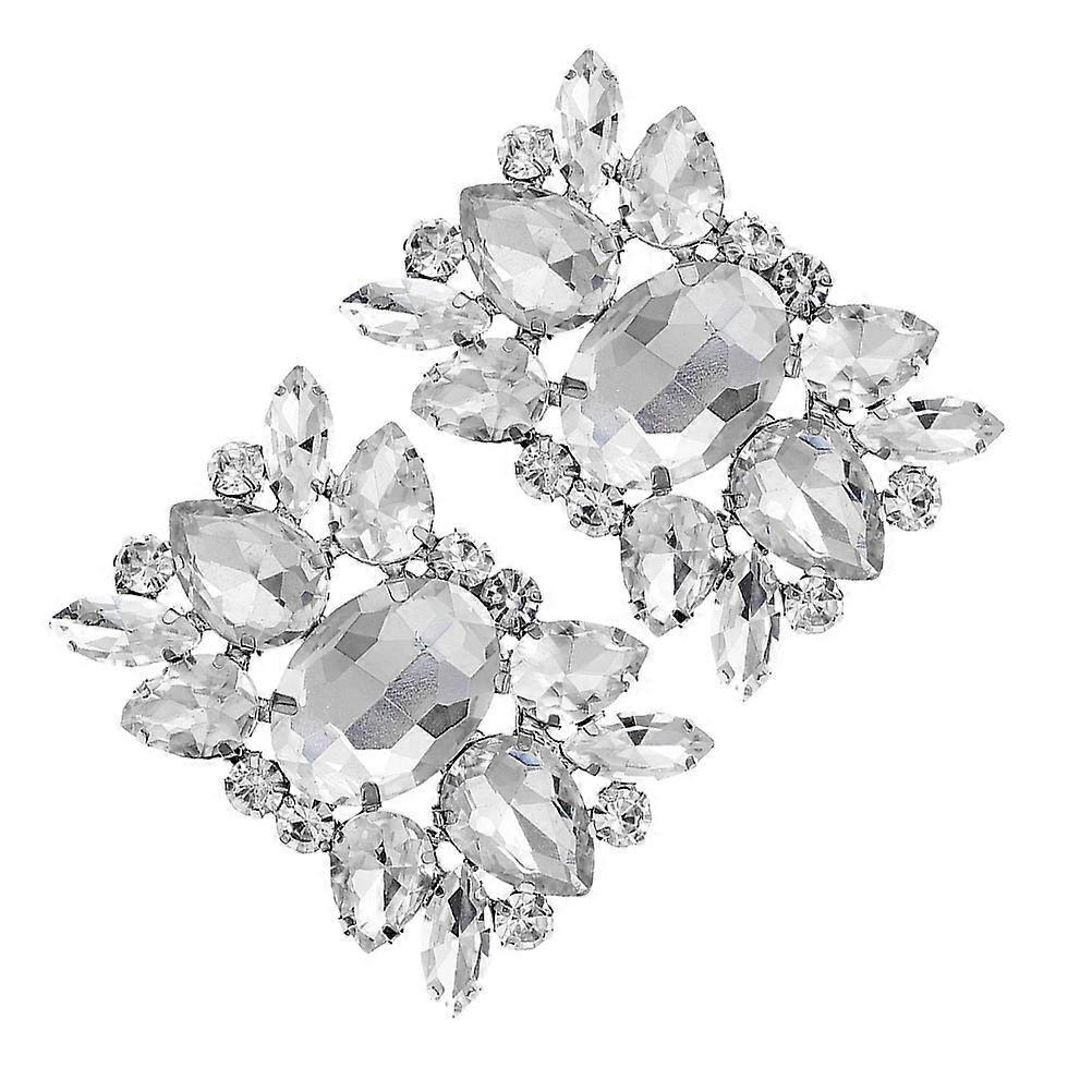 Elegant Rhinestone Shoe Clips Decorative Buckle for Bridal & Formal Occasions Easy to Install Applique Accessories for Weddings and Special Events