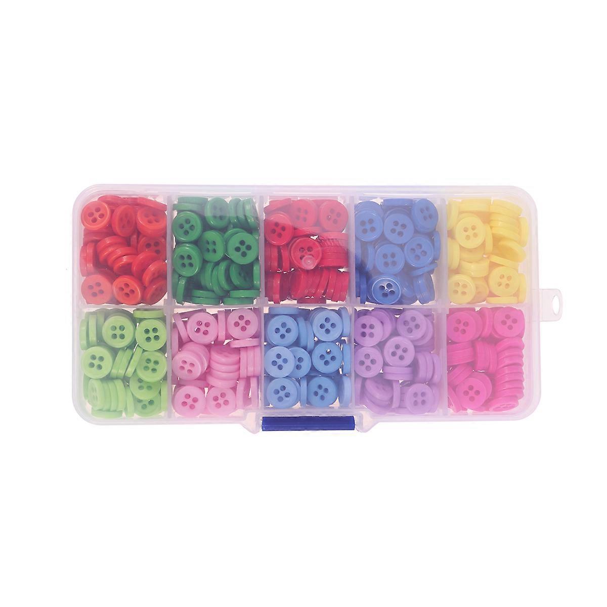 Round Four-Hole Button Resin Button Assorted Color Fabric Diy Enthusiasts 750Pcs