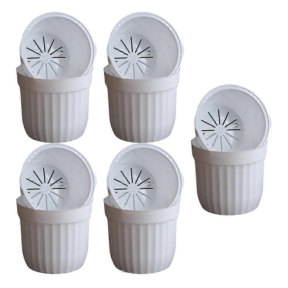 5 Sets Self Watering Flower Pot with Absorbent Rope Automatic Watering Planter