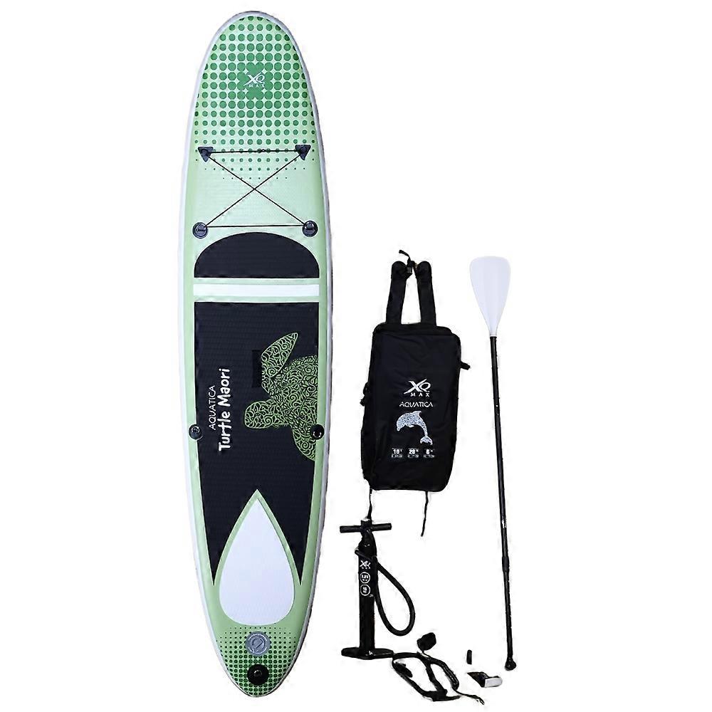 10Ft Xq Max Aquatica Inflatable Stand Up Paddle Board & Kit In Green Turtle
