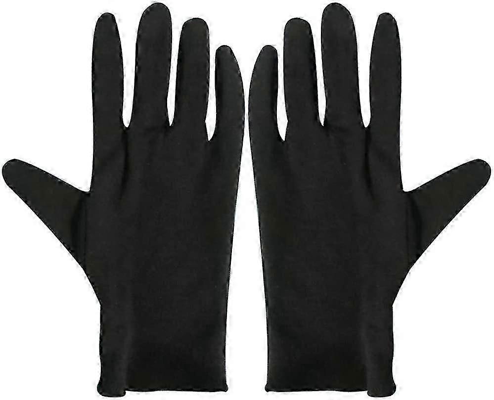 湿疹コットン手袋に潤いを与えます。ドライハンド用12ペアブラックコットン手袋