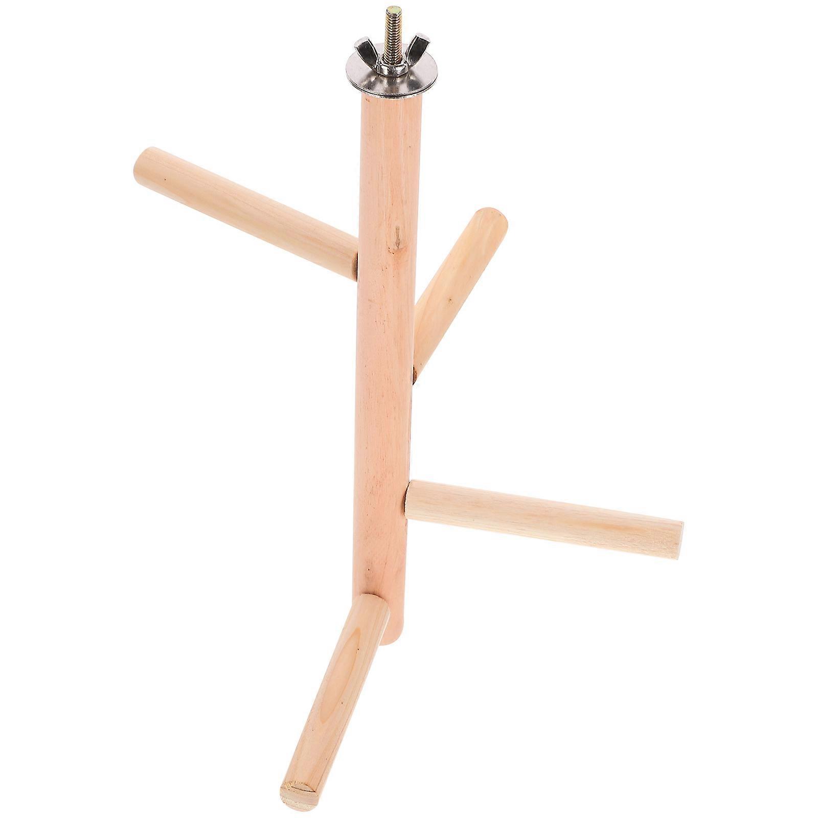 Standing Bird Perch Flat Parrot Rest Stand For Playtime And Exercise Time 25.00X12.00X12.00cm 1Set