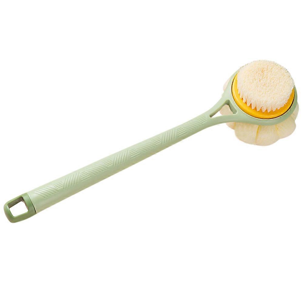 Long Handled Back Exfoliating Brush Double Sided Bath Scrubber for All Body Parts, Portable Shower Tool for Elderly, Promotes Circulation and Skin