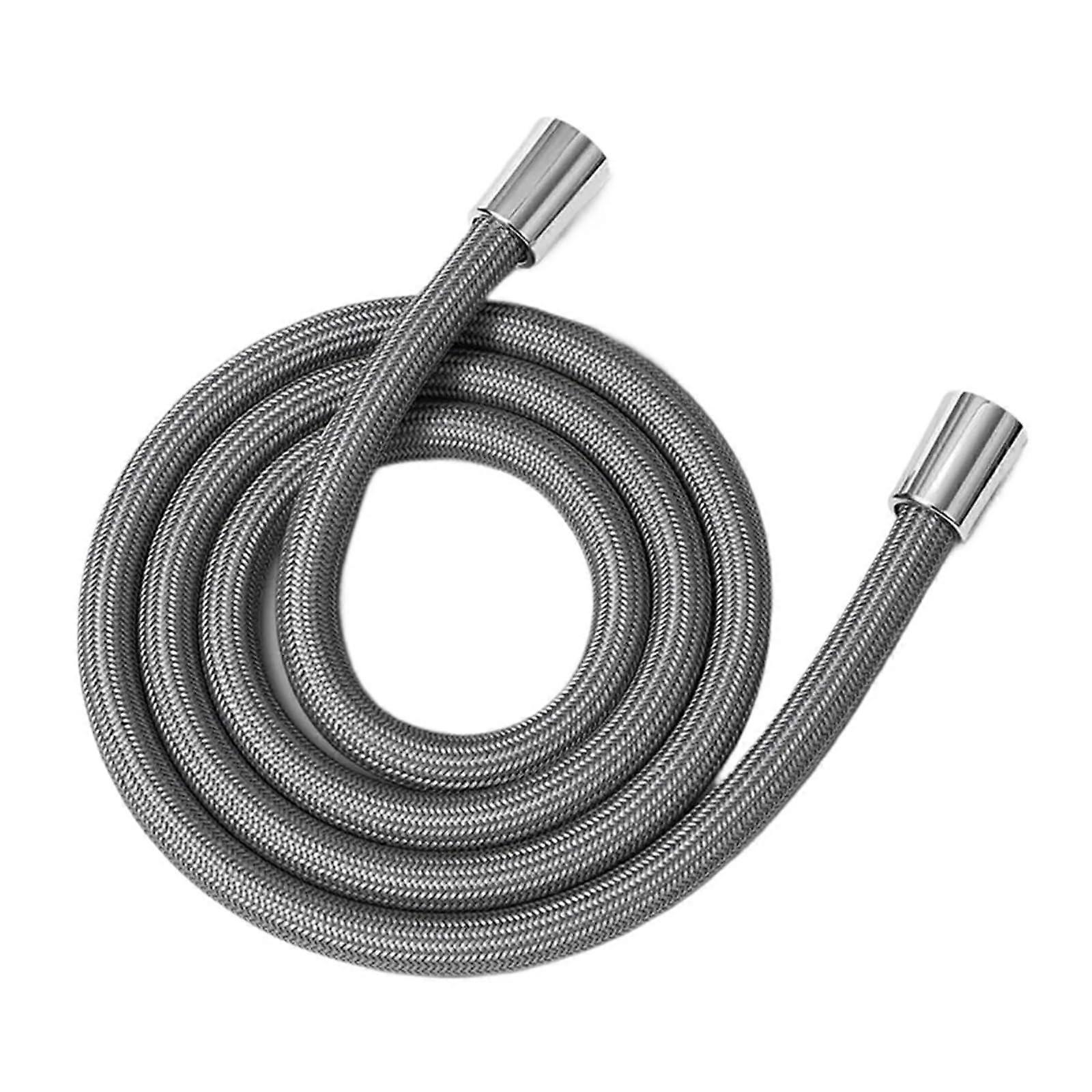 GI/2 Nylon Anti-Wickling Shower Hose 1.5/2.0 Meter, High-Pressure Universal Bathroom Compatible, Grey Color