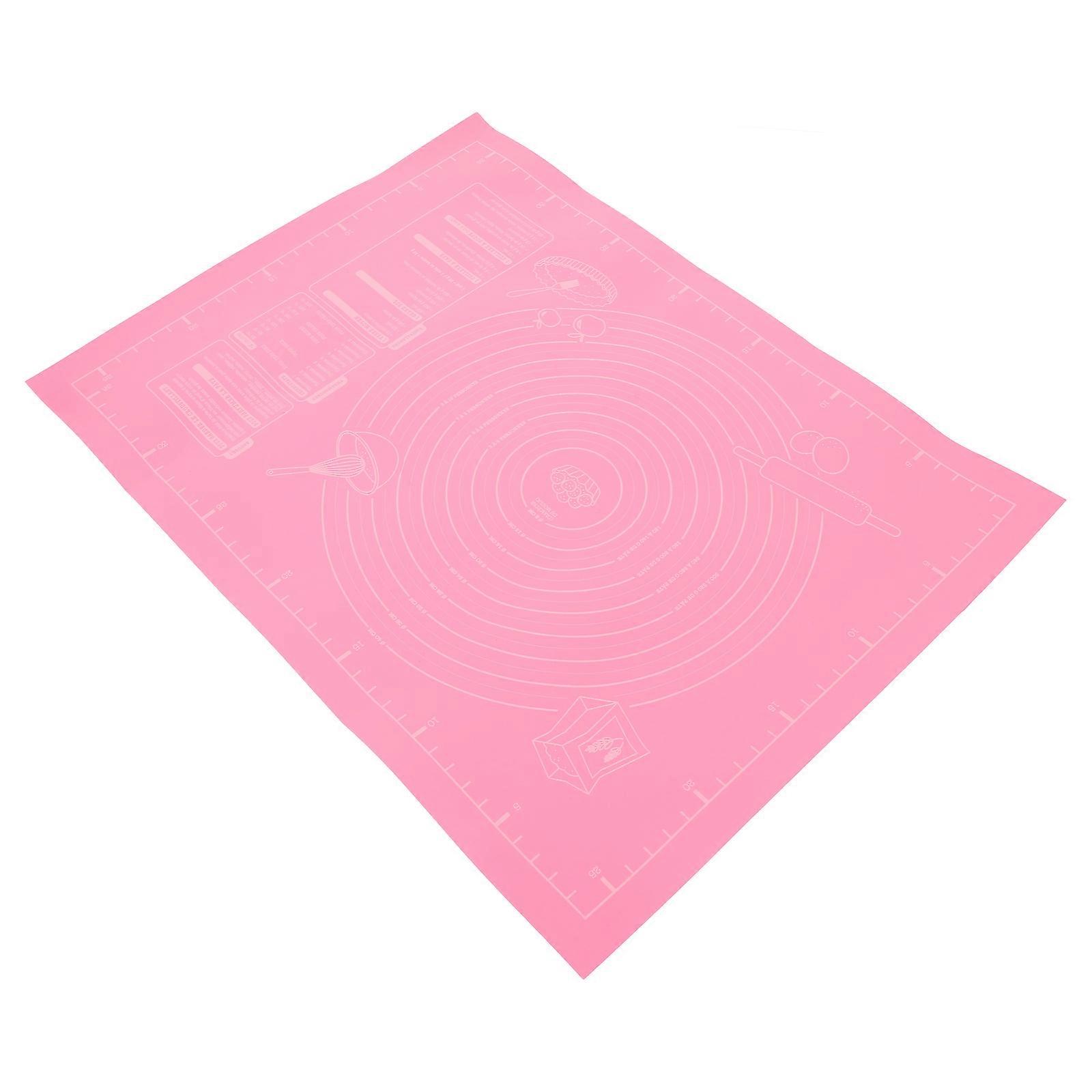 Nonstick Silicone Kneading Mat with Printed Scale, Skid Resistant Dough Rolling Cushion for Baking, Pastry, Pizza, and Noodle Preparation