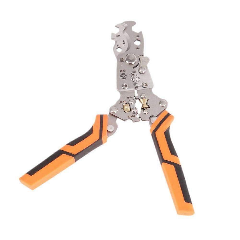 Multifunctional electrician's pliers for splitting, quick machine, cablein, 1 piece orange
