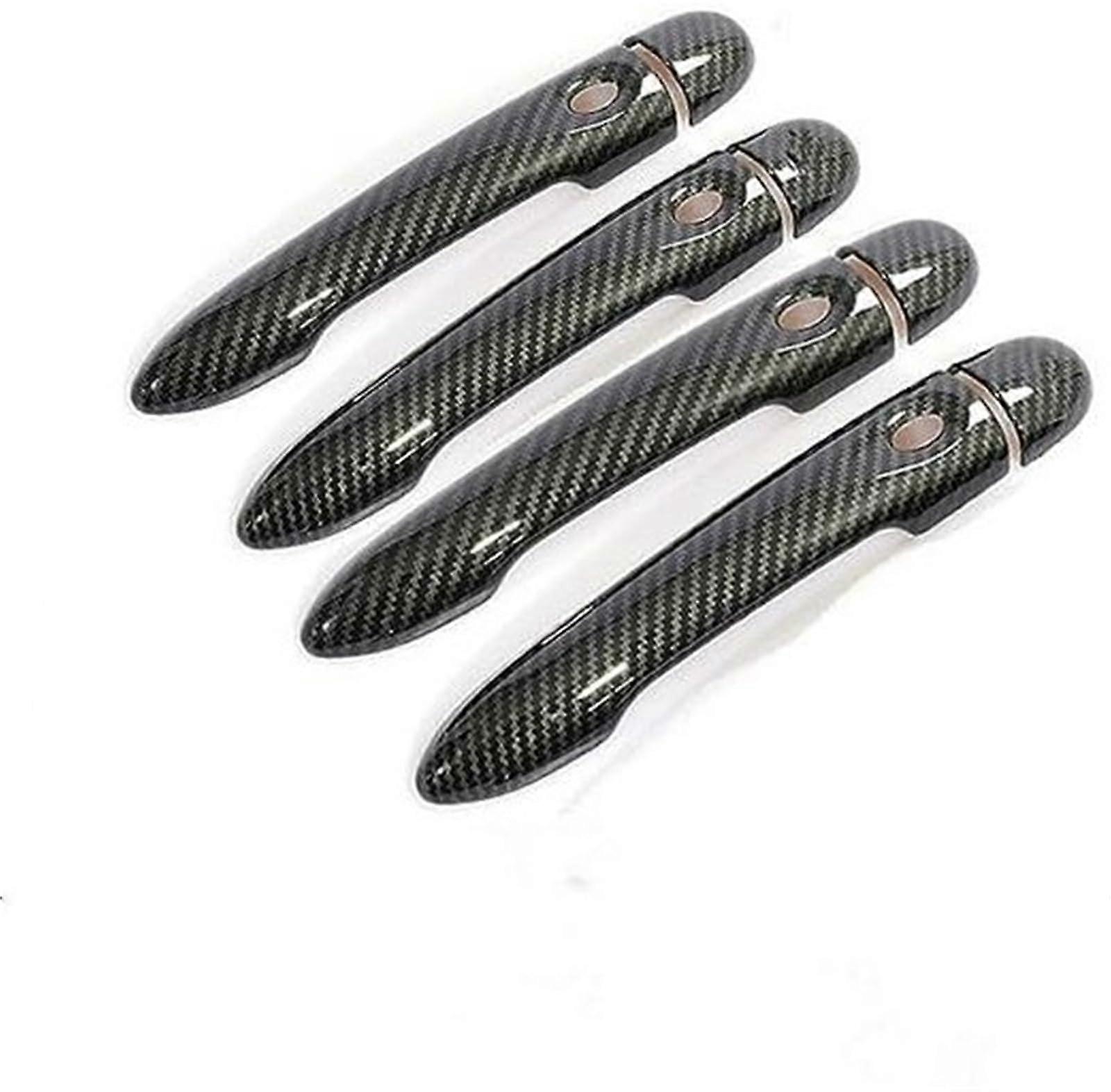 For Renault Latitude, Samsung SM5 SM3, Fluence L38 20092017 Carbon Fiber Door Handle Cover (Black 4dr)