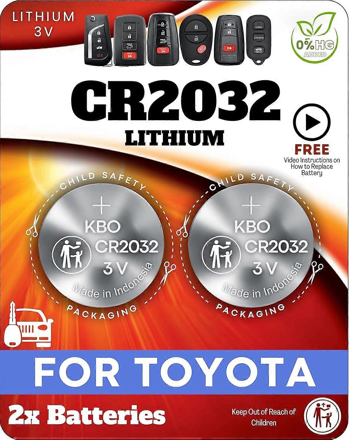 2025 Neuestes Modell CR2032 OEM-Fernschlüsselbatterie, 2er-Pack für Toyota Camry