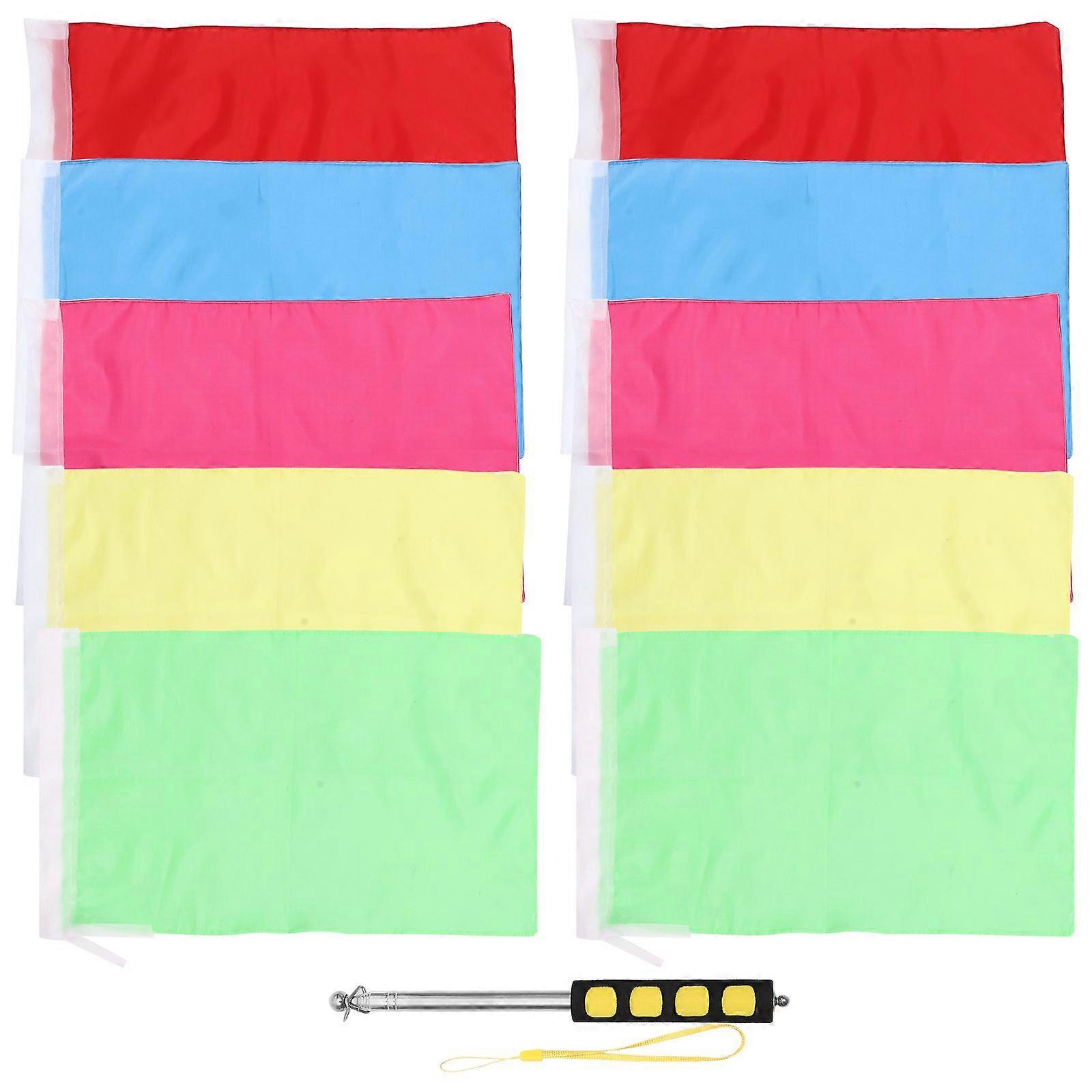 1 Set of Professional Flagpole Wear-resistant Flag Pole Portable Flag Stick Guiding Flag