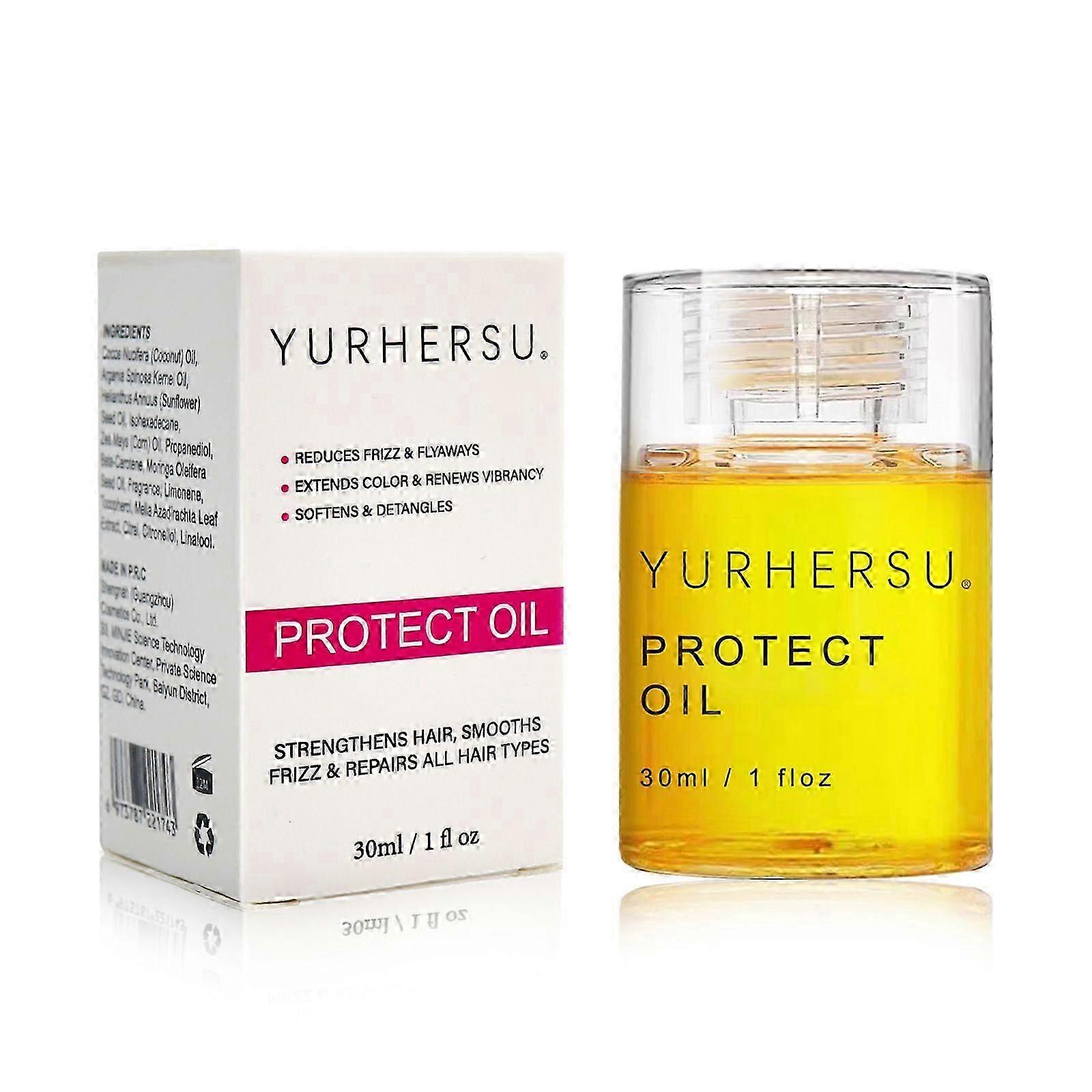 髪用熱保護剤-縮れ毛、傷んだ、巻き毛のためのヘアオイル|育毛、インスタントシャイン、枝毛カールのためのストロングケアセラム - Nouris