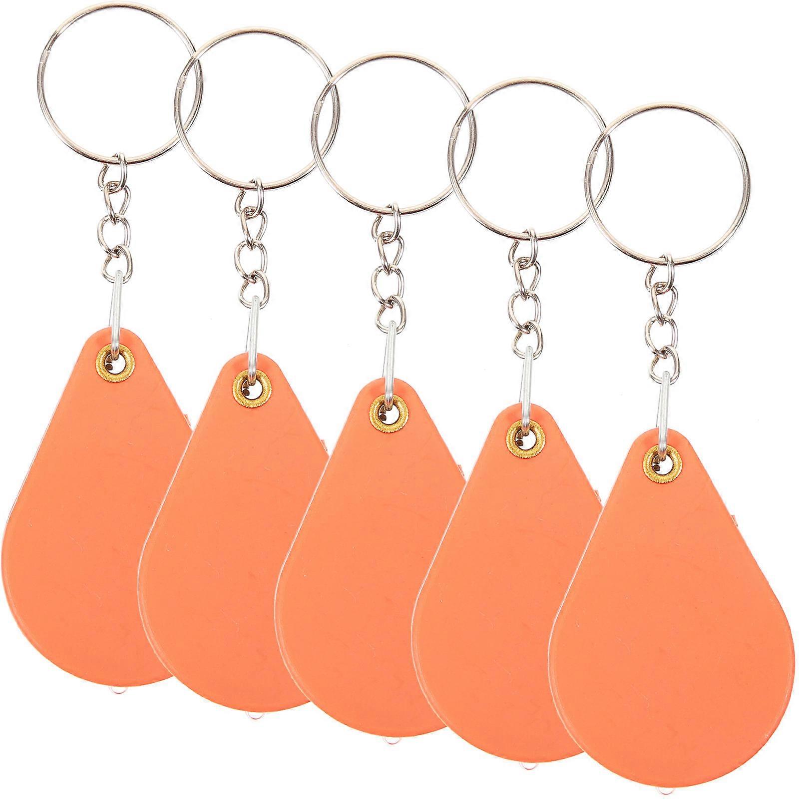 Portable Handheld Magnifier Magnifying Glass Precision Work Orange 5Pcs