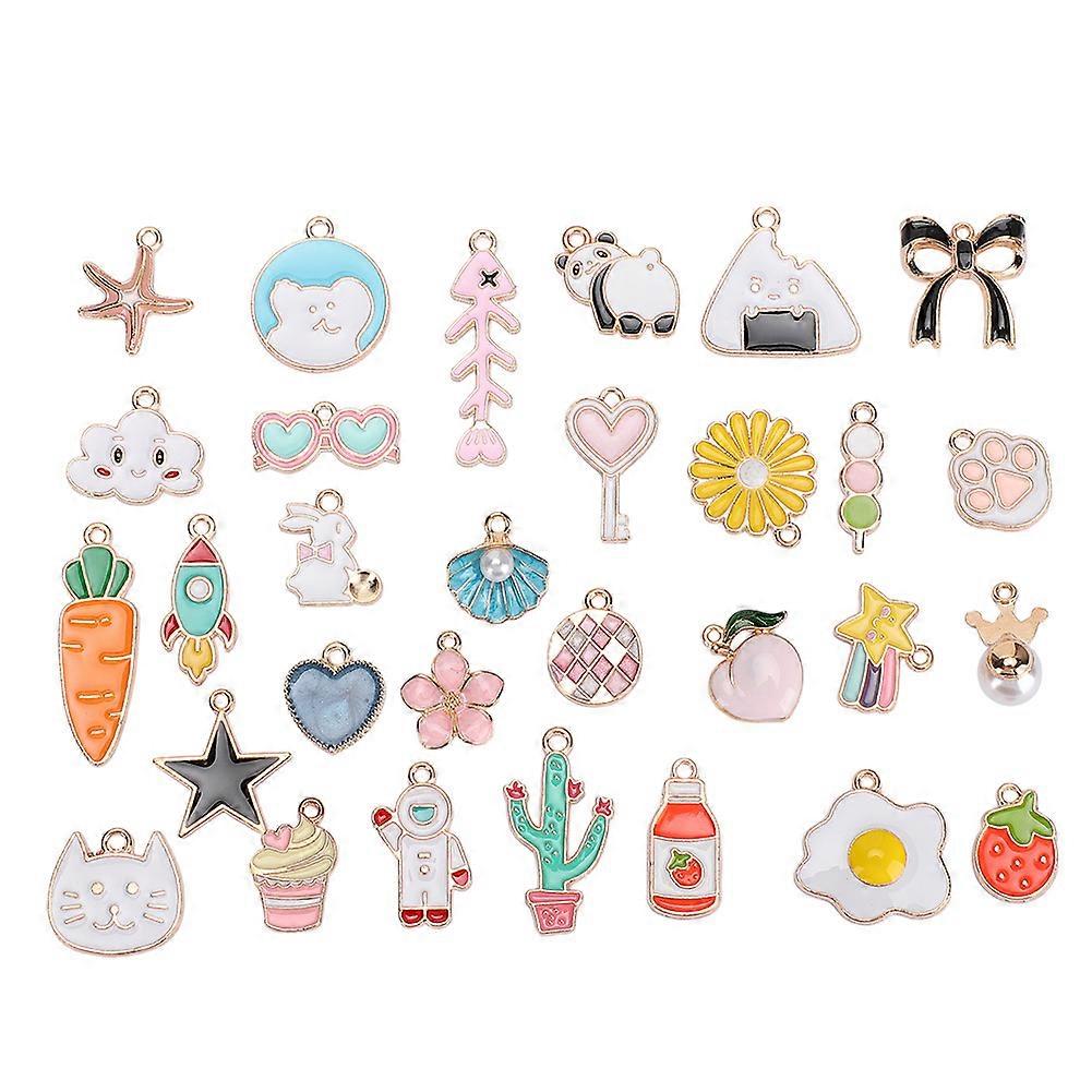 30Pcs Different Patterns Alloy Pendant for Making Necklace Bracelet Earring DIY Jewelry Accessories