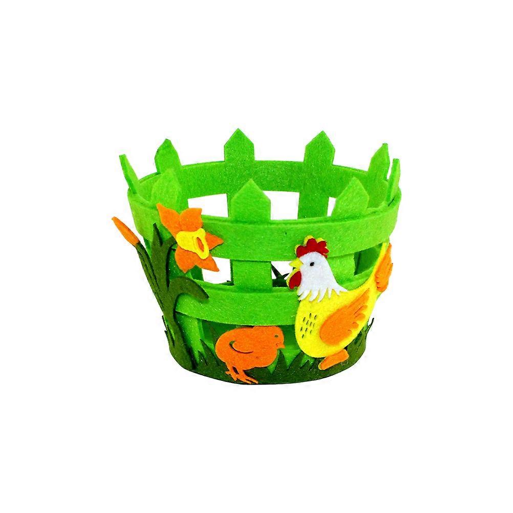 Mini Baskets Round Nonwoven Fabric for Kids and Families Home Use 16 x 16 x 12 Cm 1Set