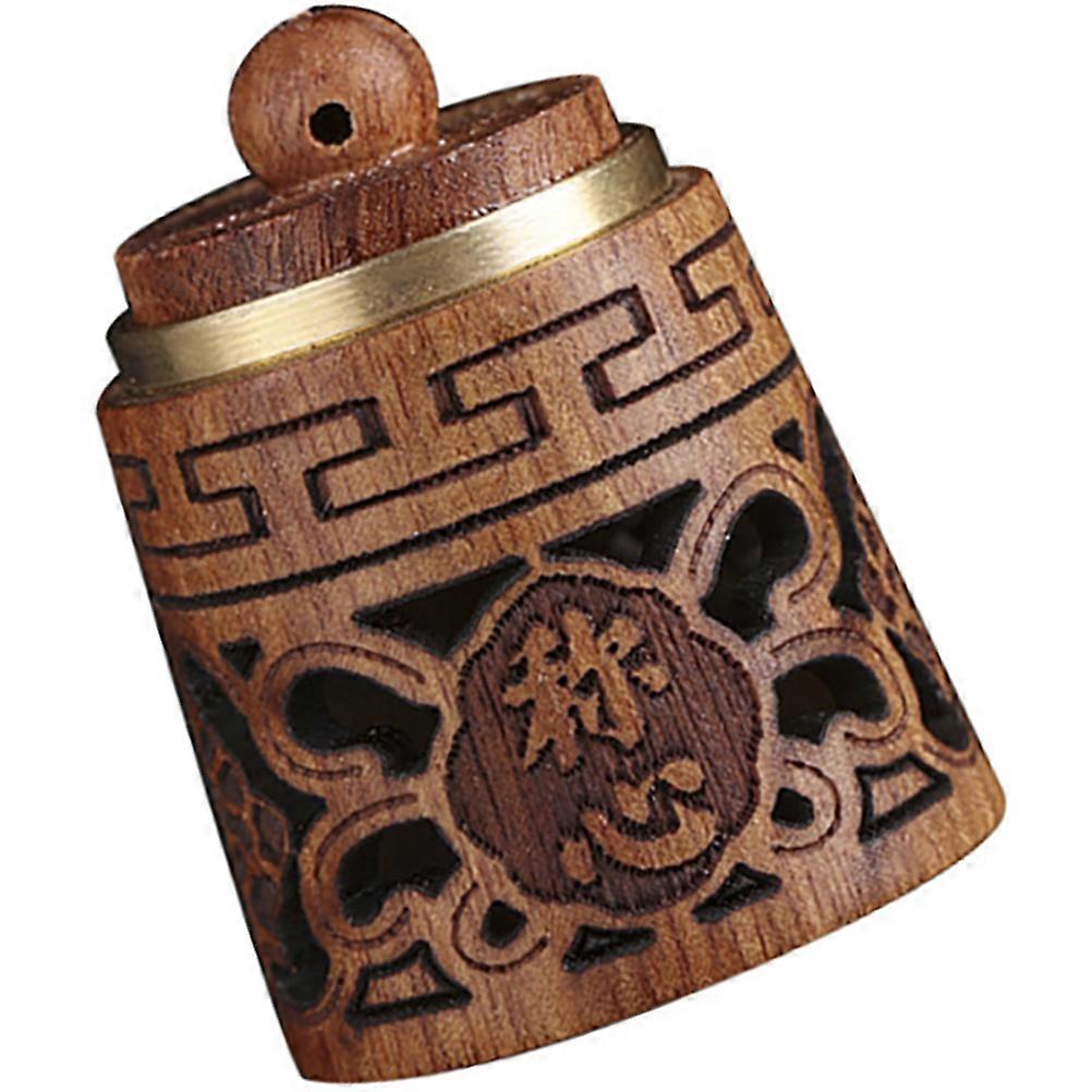Aroma Diffuser Charm with Wood Carving Appearance for Decor Light Brown Small 3 5 Inches