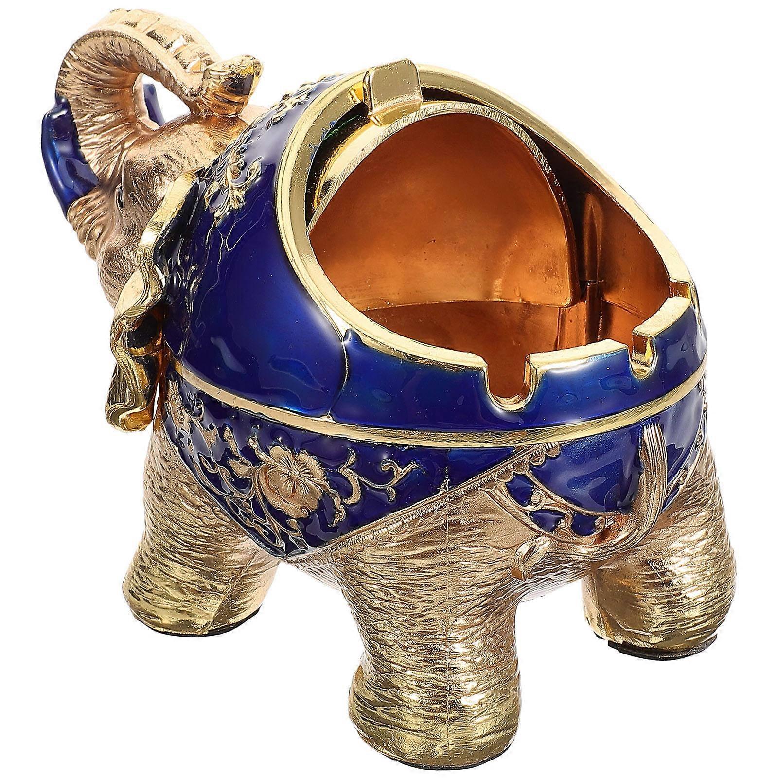Decorative Elephant Ashtray Practical Butt Container for Office and Home Use