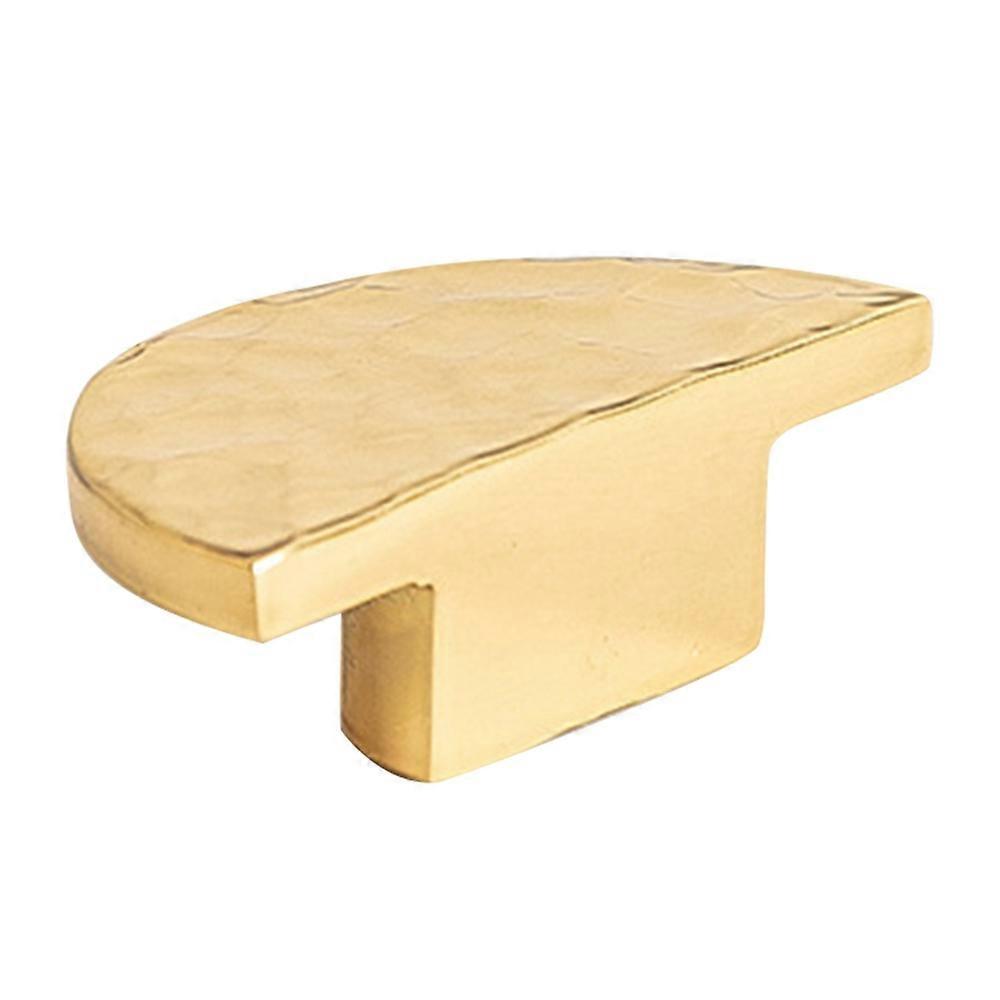 Brass French Cabinet Pull 9037 Hammered Textured Wardrobe Handle Drawer Pull Single Hole - Gold