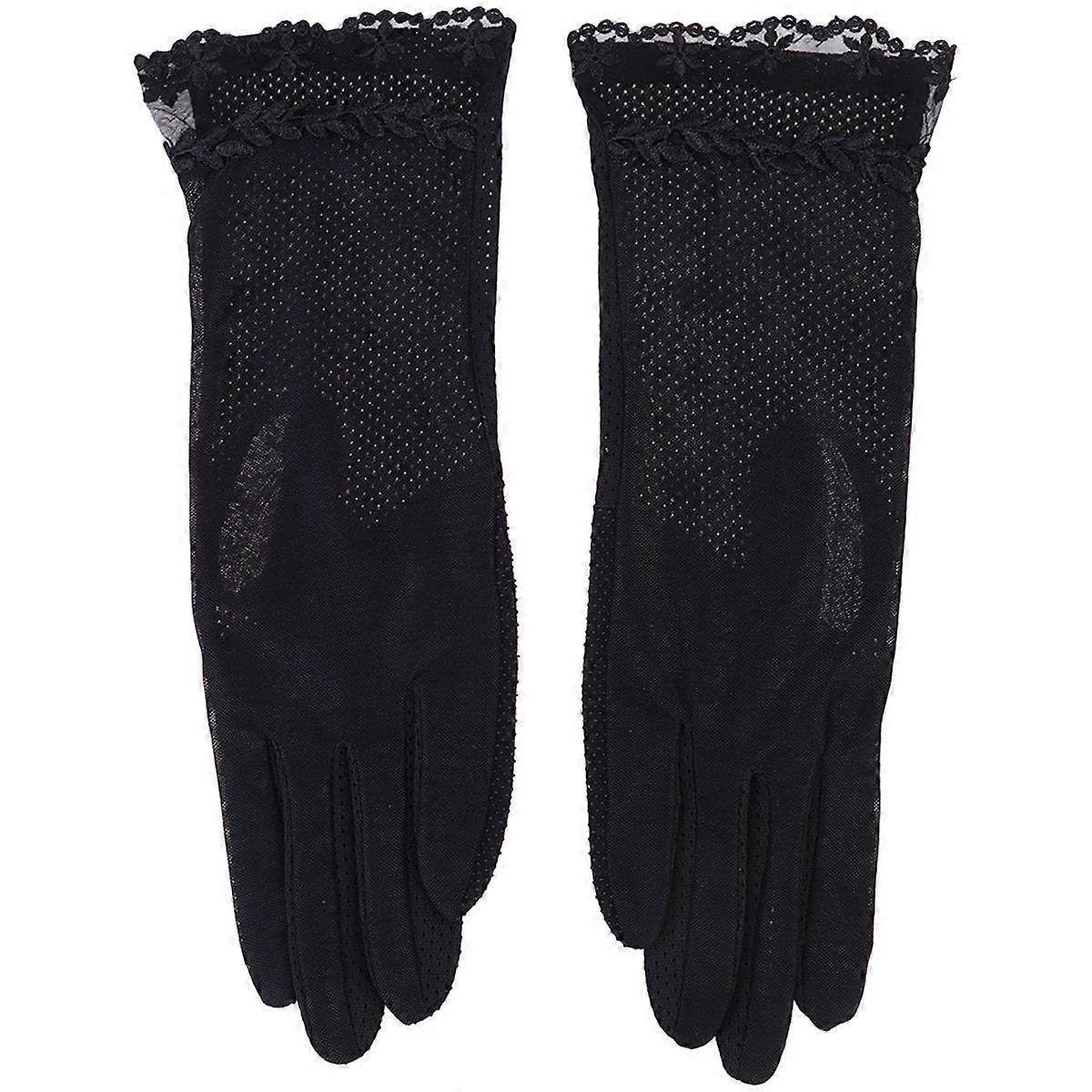 Sun Screen Gloves Touchscreen Compatible Protective Barrier Breathable Hand Protector for Lady Girls 1 Pair