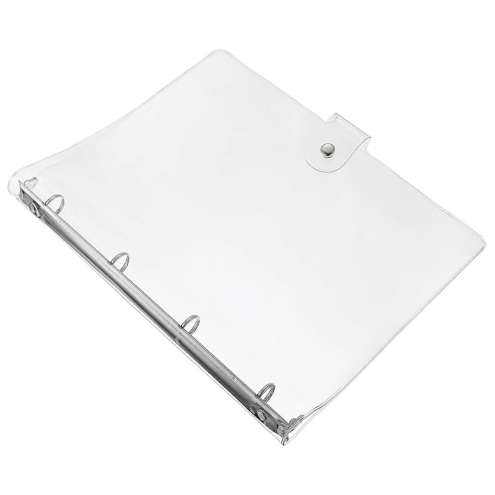 Transparent Plastic Binder Notebook Cover, Reusable Loose Leaf Scrapbook Shell with Protective Design, Smooth Surface for School and Office Use