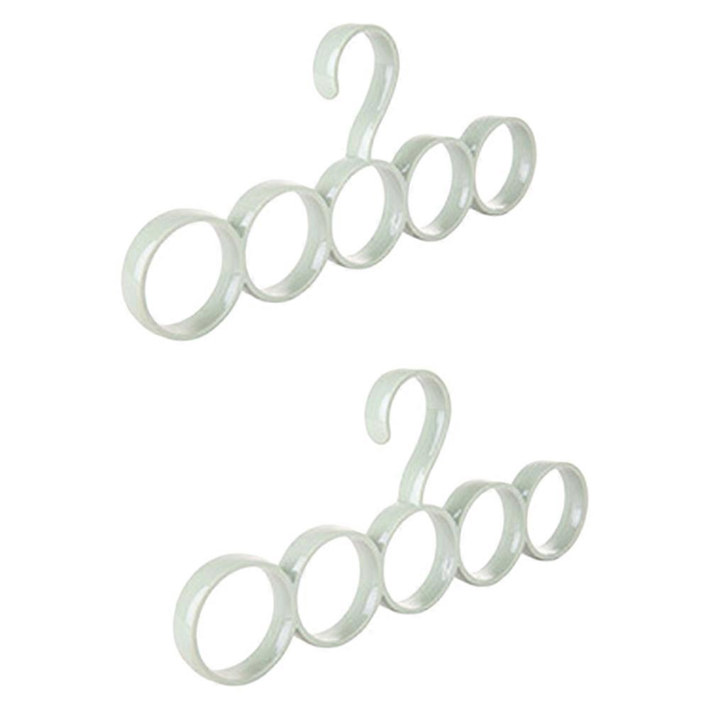 スカーフオーガナイザーハンガー多機能衣類オーガナイザーグリーンプラスチック32x14.8x1.8cm滑り止め2個