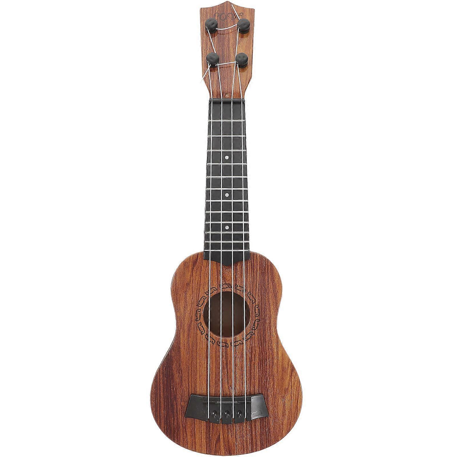 Children Small Size Musical Instruments Imitated Ukulele Mini Guitar Playing Toy with Four Strings