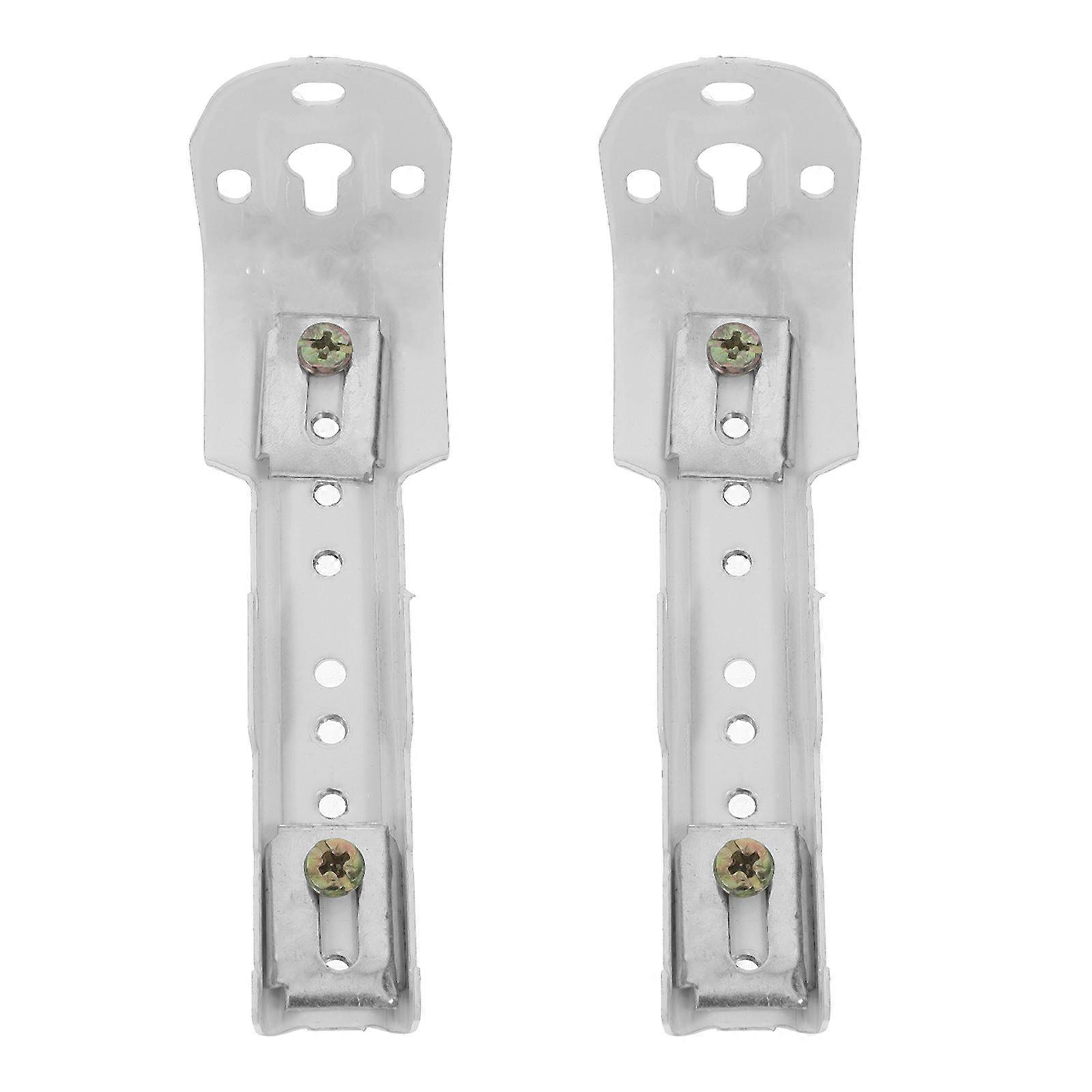 White Double Curtain Track Accessories for Ceiling Mount Heavy Duty Iron and ABS Material 2 Pieces