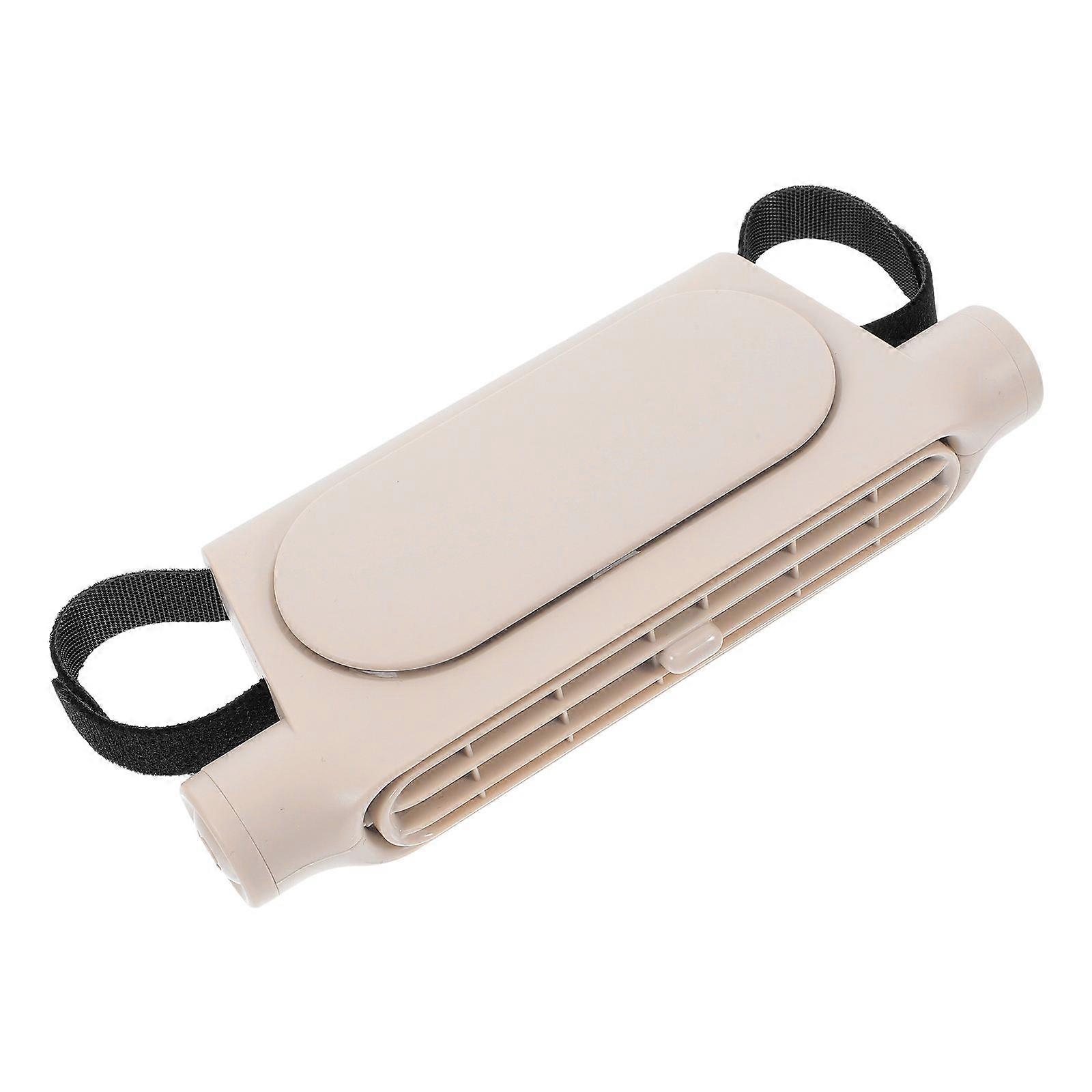 Portable USB Powered Car Fan for Back Seat with Quiet Operation and Back Ventilation Design Beige ABS 6 Inch