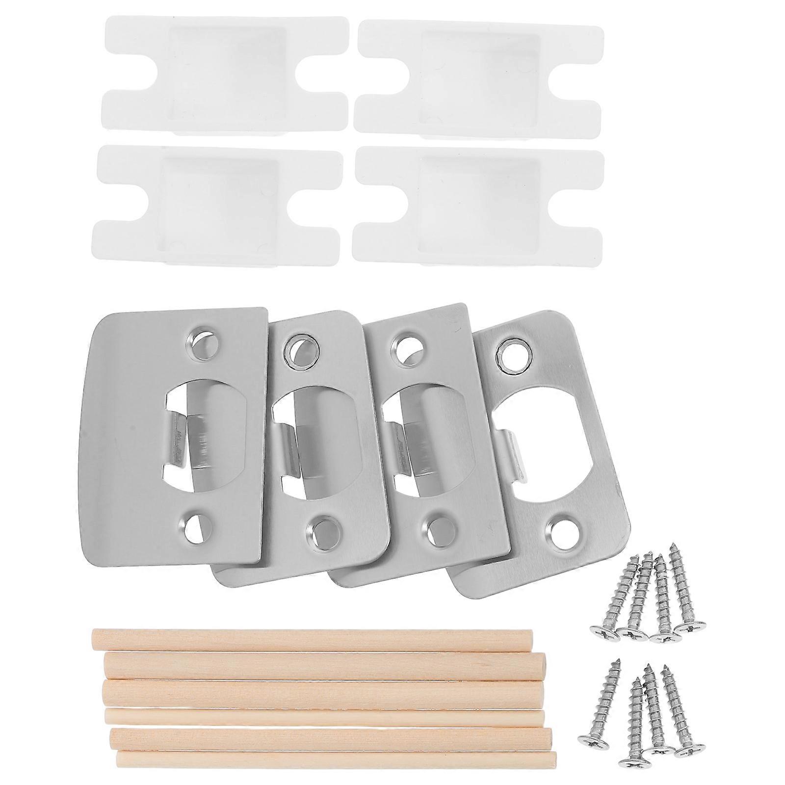 Latch Restorer Strike Plates Door Lock Protection Sleek Design Multi Color 5.70X4.50X0.90cm 2 Sets