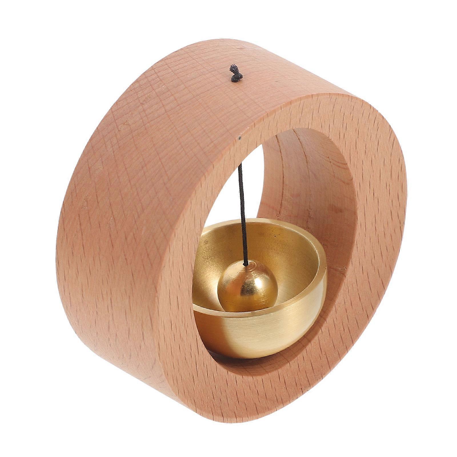 Wood Shopkeeper Bell for Home with Soothing Sound and Durable Wood Material Assorted Color