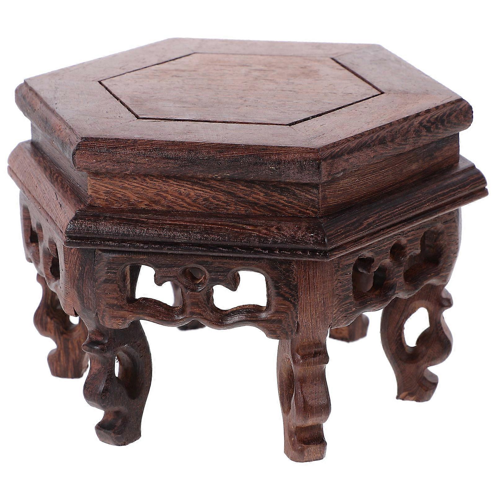 Hexagonal Plant Stand Durable Display Riser for Indoor Use Multi Functional Holder for Vases Fish Tanks Space Saving Design