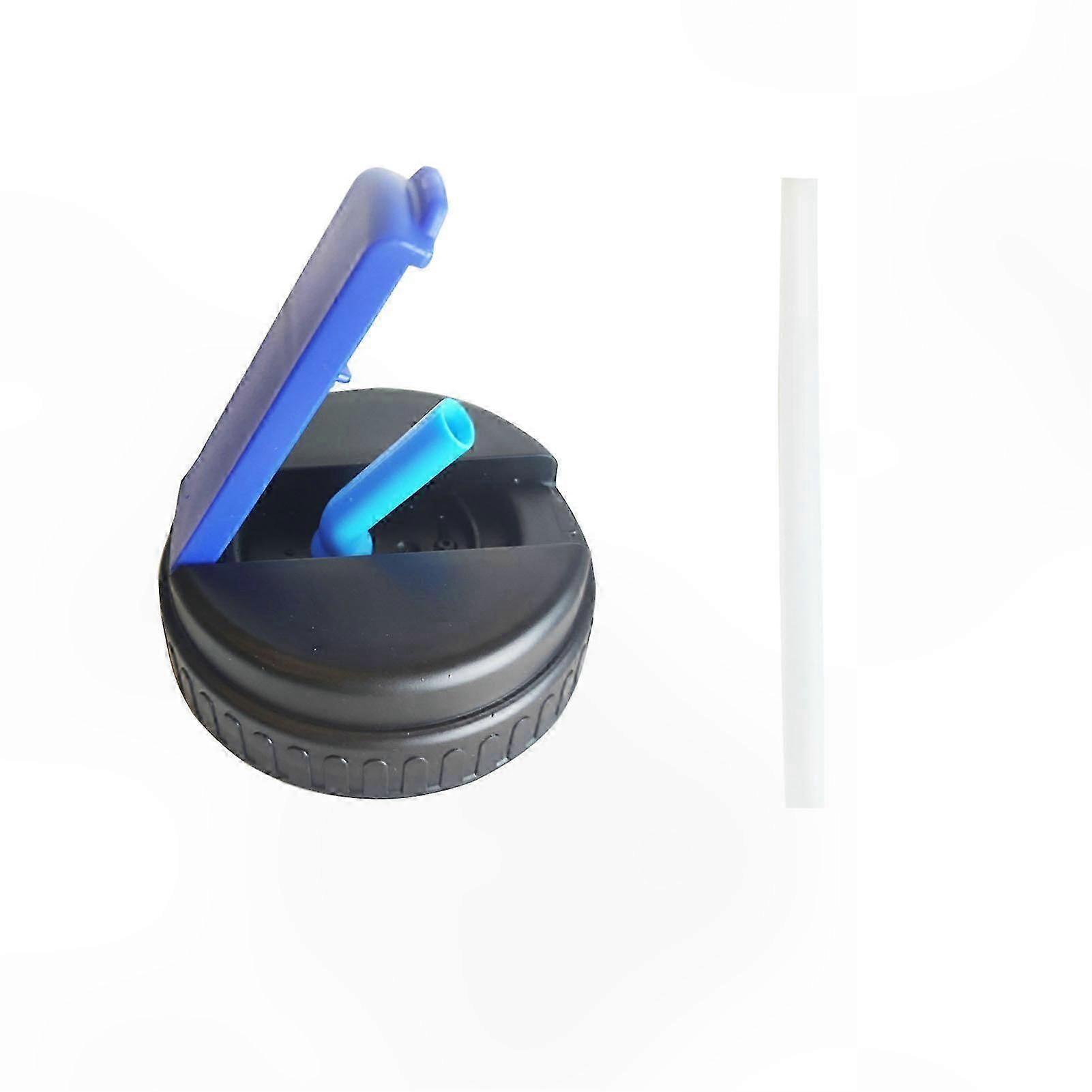 Plastic Jar Lid with Straw Reusable Leakproof Spout Cover for Beverage Containers Canning Accessory Set
