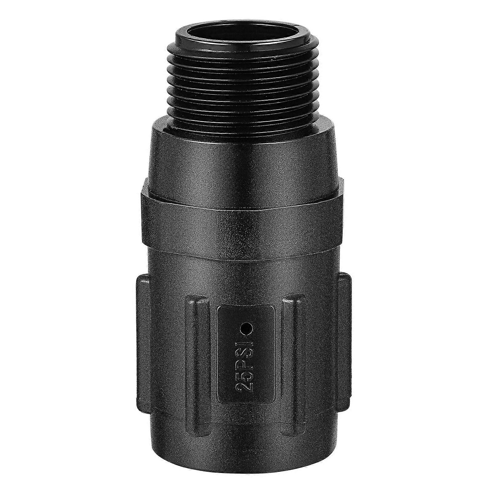 Drip Irrigation Pressure Regulator for Uniform Water Flow and System Efficiency Black Plastic 25PSI