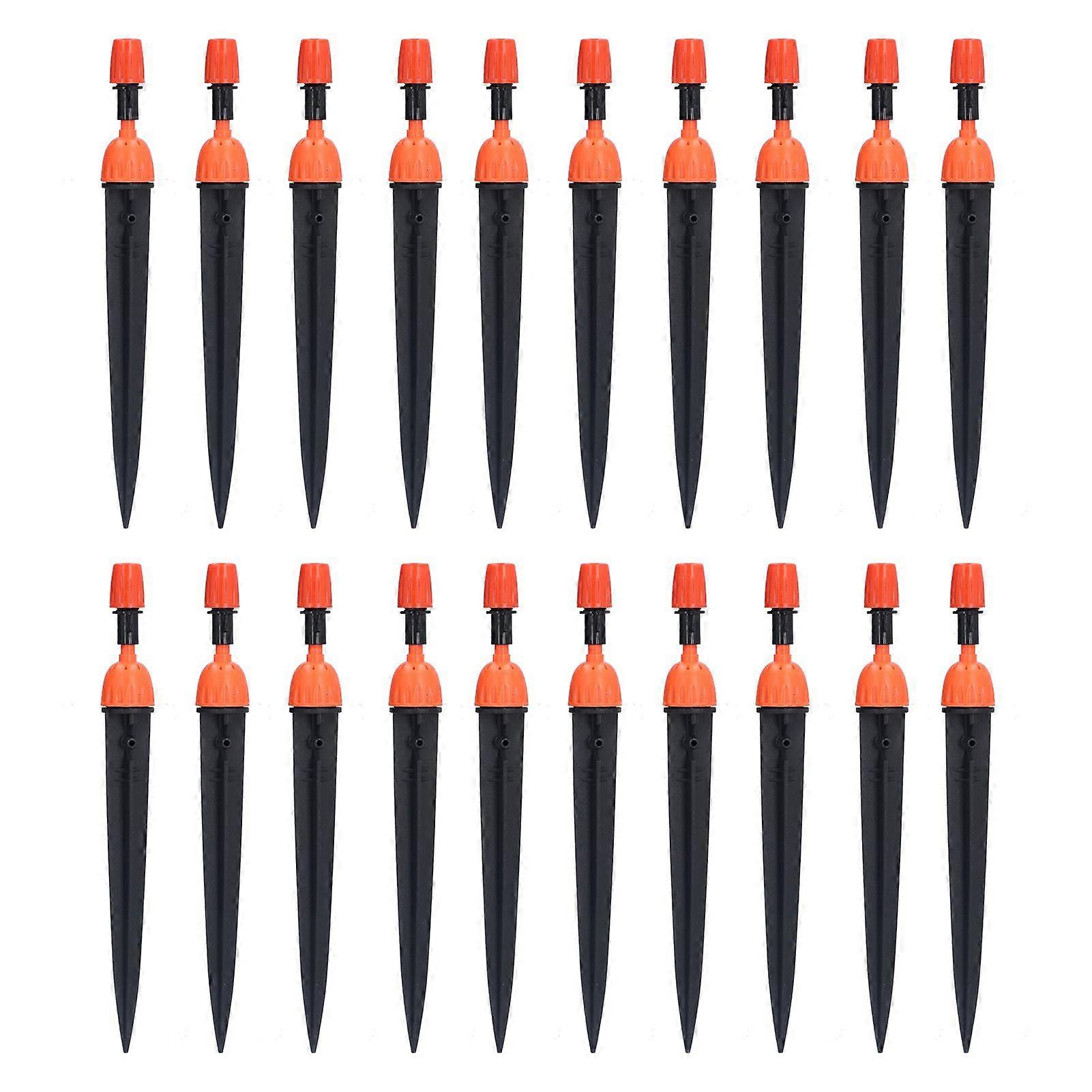 20 Set Multifunctional Spray Dripper Adjustable Irrigation Atomizing Sprinklers Drip Irrigation SystemOrange