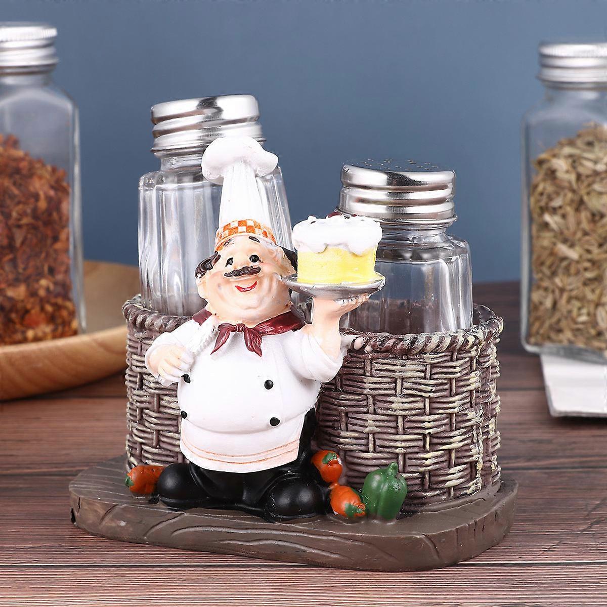 Resin Cook Sculpture For Home And Cafe Decor With Unique Cartoon Chef Design 1Pcs