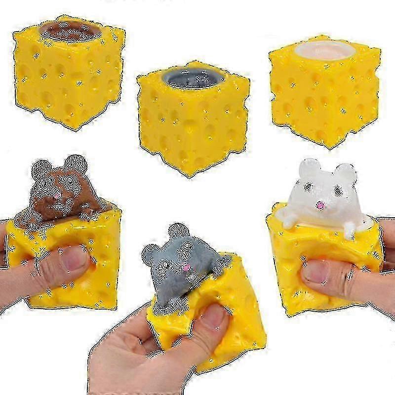 3pcs Cheese Mouse Kneading Toys Decompression Toy Doll Slow Rebound Pinch Decompression Toys