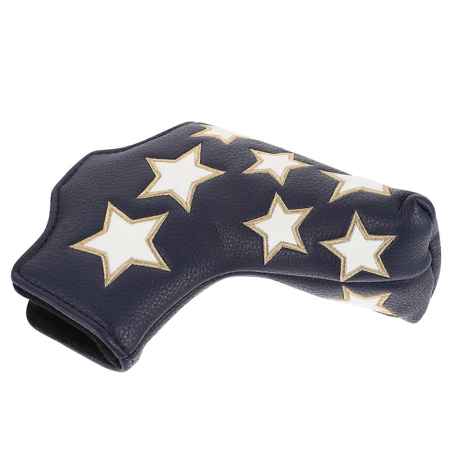 Blue Golf Club Head Cover with Durable PU Material for Protecting Clubs and Perfect