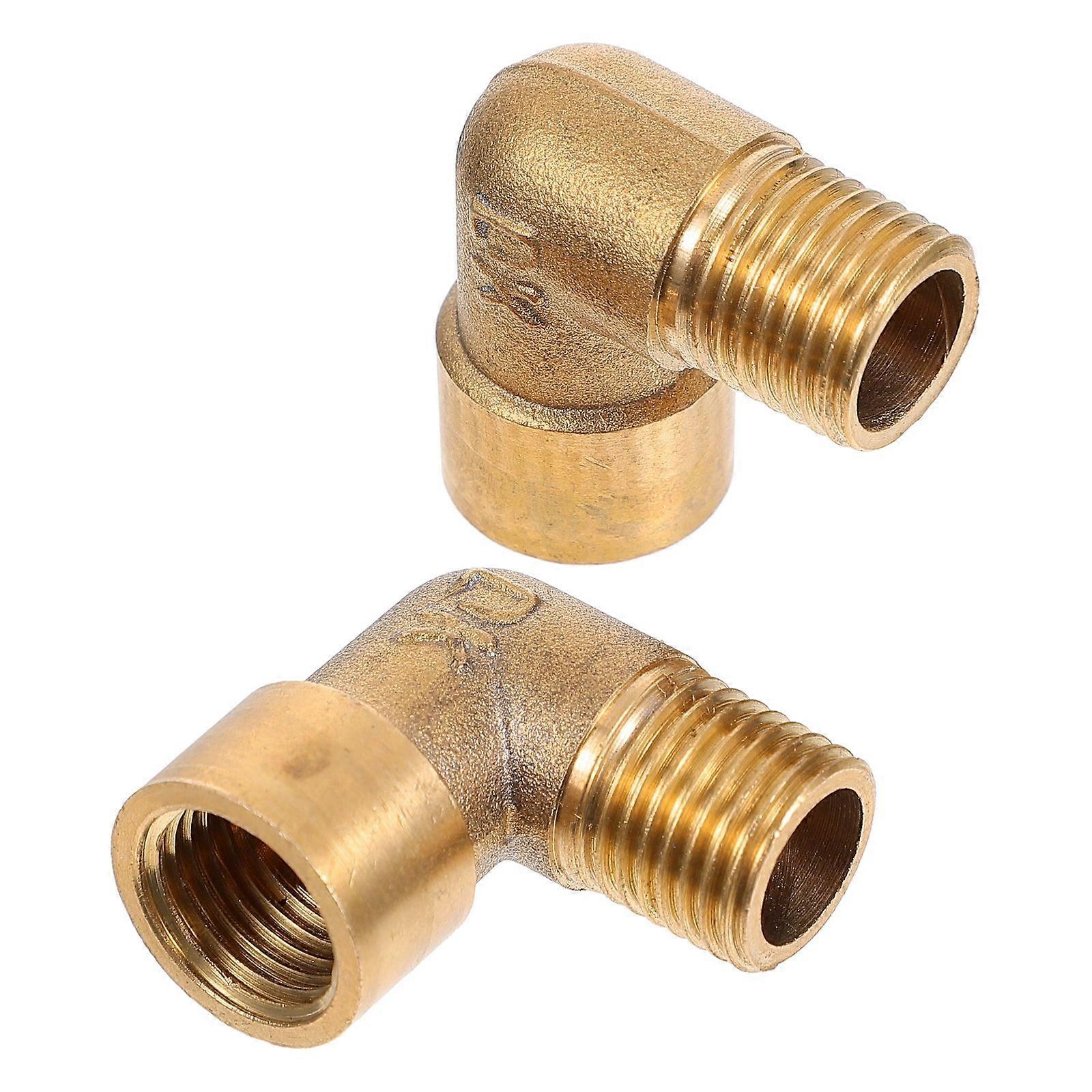 Thickened 90 Degree Water Pipe Fitting For Home Use Golden Durable 2Pcs