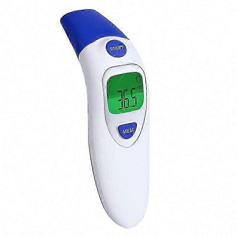 Digital Forehead and Ear Thermometer, 4 in 1 Multifunction Infrared Thermometer, 1 Second Measurement, 20 Memory Functions, High Temperature Alarm