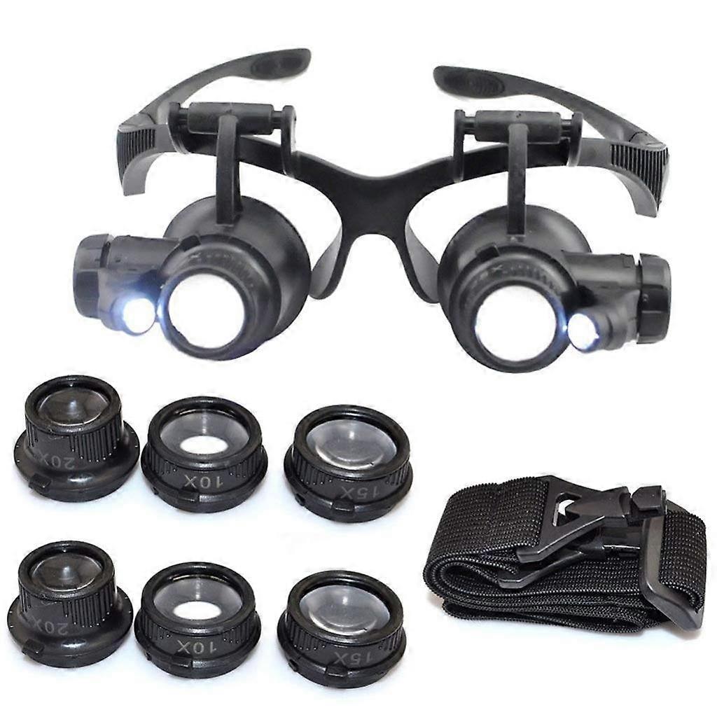 10 x 15 x 20 x 25 x LED DoubleEye Jewelry Magnifier for Watches
