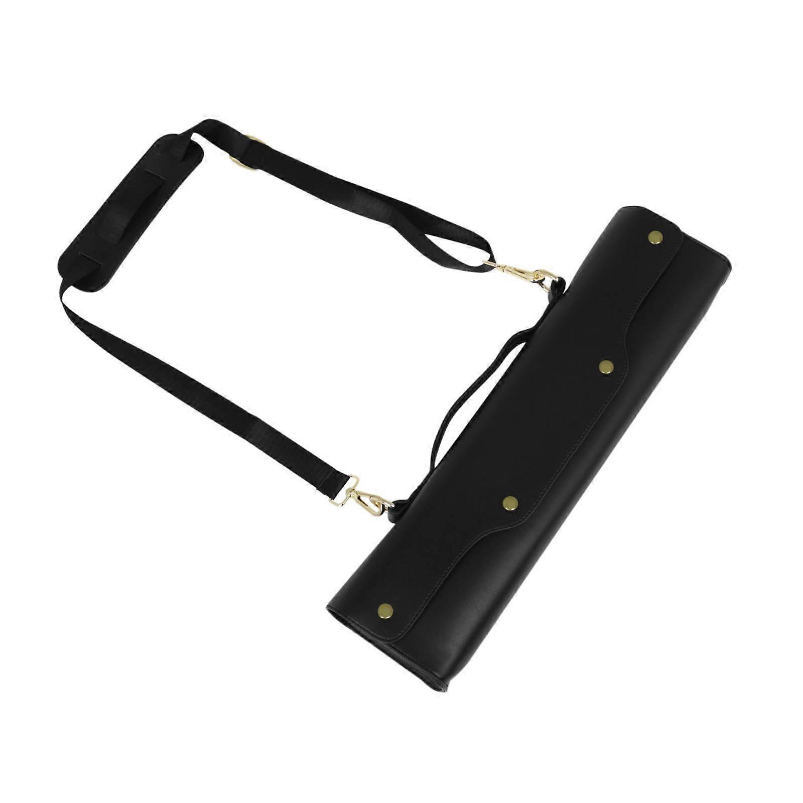 Flute Storage Bag Made of Faux Leather for 17-Hole Flutes and Wind Instruments