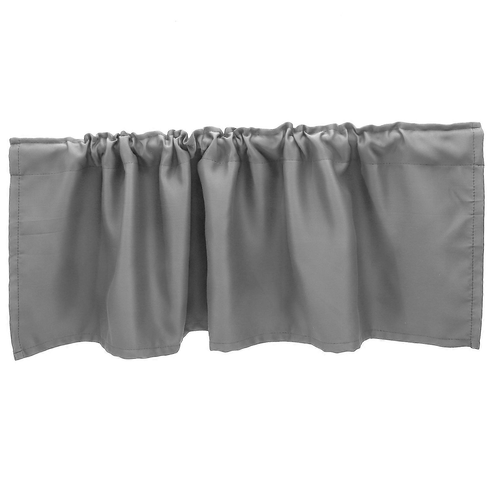 Farmhouse Style Grey Window Valance Perfect For Kitchen Windows Creating Rustic Home Decor 1Set