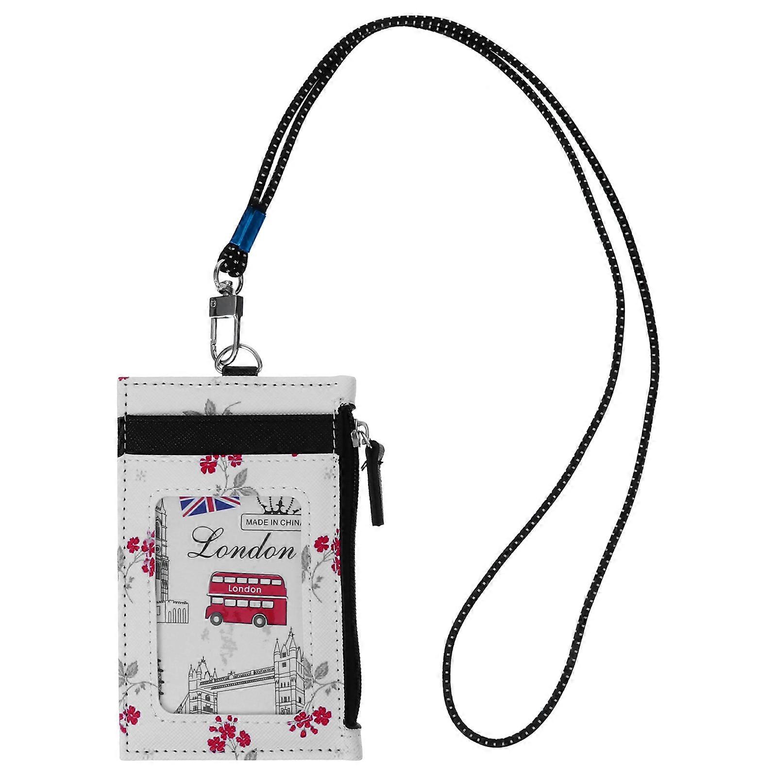 Removable Lanyard Card Holder Designed For Office Work And School Use With Key Ring Strap 1Pc