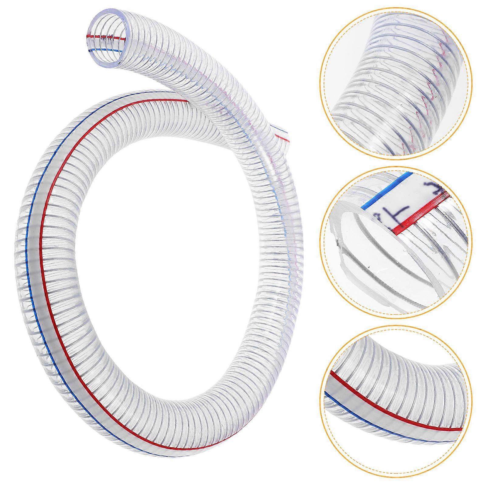 PVC Steel Wire Reinforced Hose for Pressure Washer Silver Color with High Toughness and Long