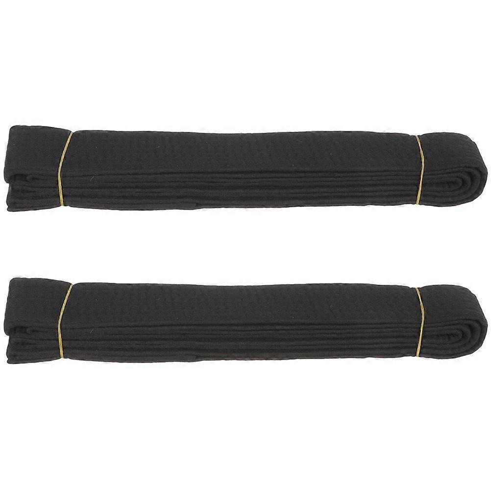 حزام الكاراتيه الرياضي 2 قطعة الترتيب استخدام حزام الخصر للأطفال والمراهقين والبالغين مناسب للمنافسة استخدام فنون الدفاع عن النفس التقليدية بأسلوب أسود