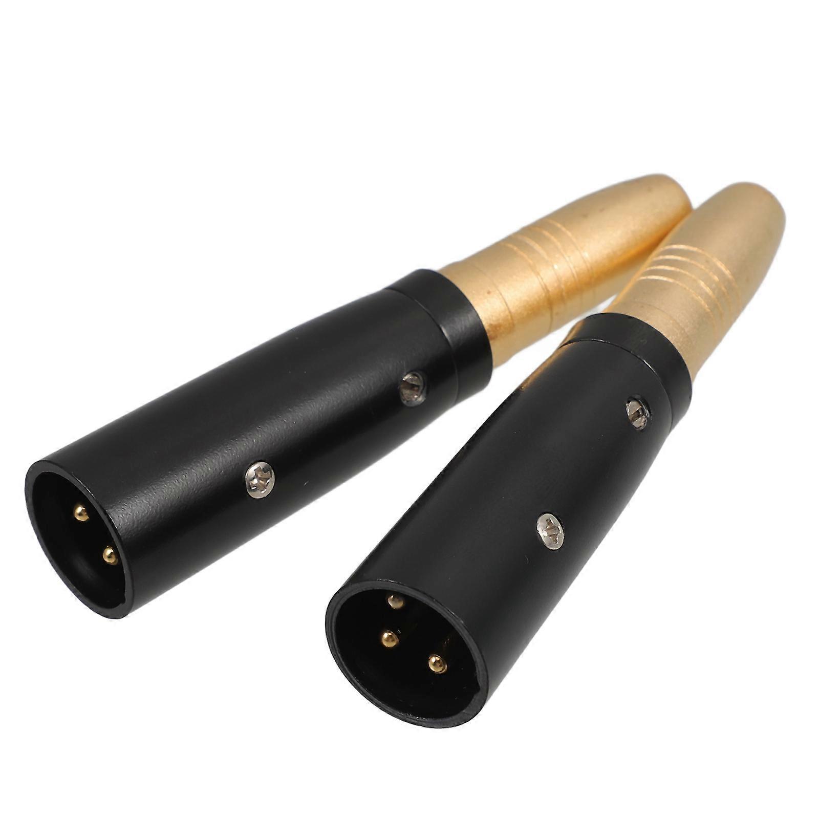 2pcs XLR Female Pin Audio Adapter Connector for Microphone Jack – Durable, Practical Design for Recording Studios and Audio Systems